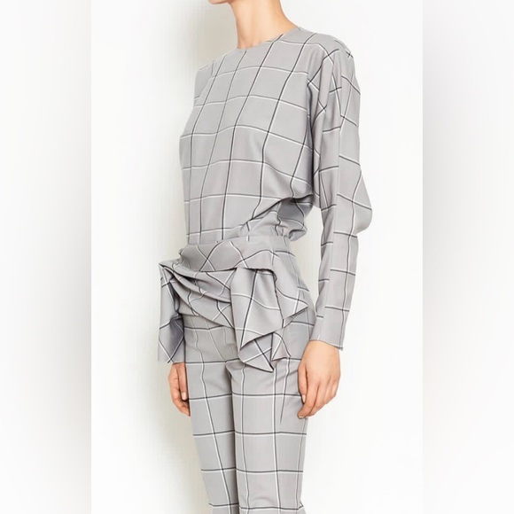 Carmen March Fashion Week ‘18 Checked Draped Trousers SEEN ON BEYONCÉ - Picture 3 of 12